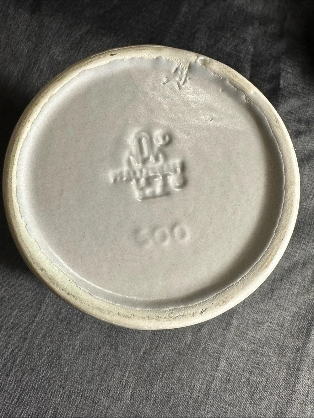 Pfaltzgraff Cream and Blue Utensil Crock